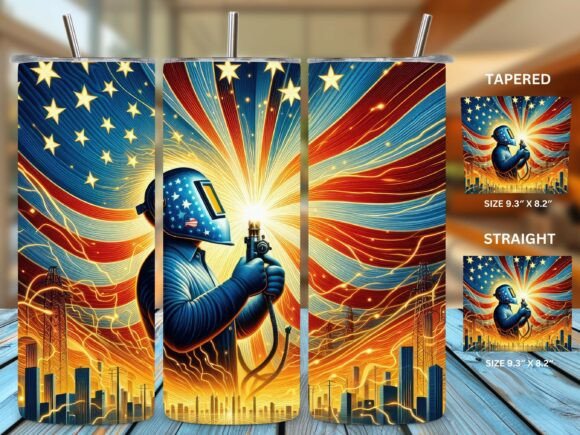 Download Patriotic American Flag Welding Tumbler - Welding Collection