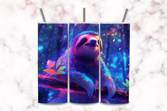 Download Sloth Theme 20oz Tumbler Wrap Png - 20oz tumbler wrap Collection