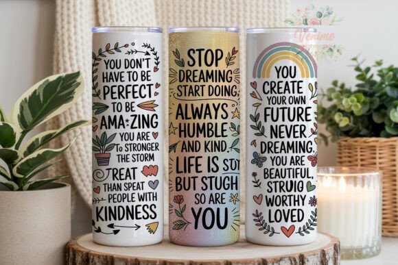 Download Positive Vibes Quote 20oz Tumbler Wrap - 20oz tumbler wrap Collection