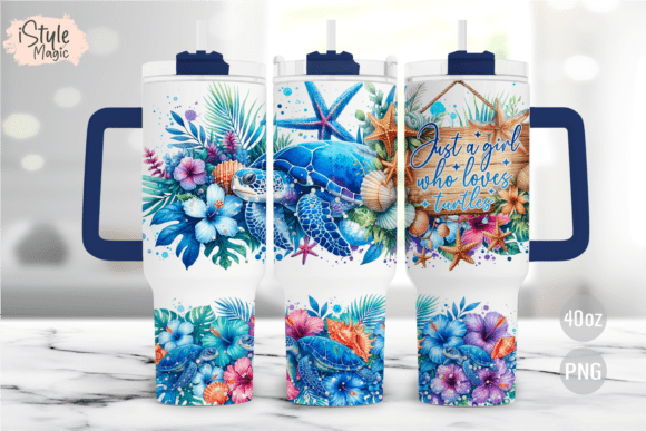 Download Sea Turtles 40oz Tumbler Wrap - Premium Resources