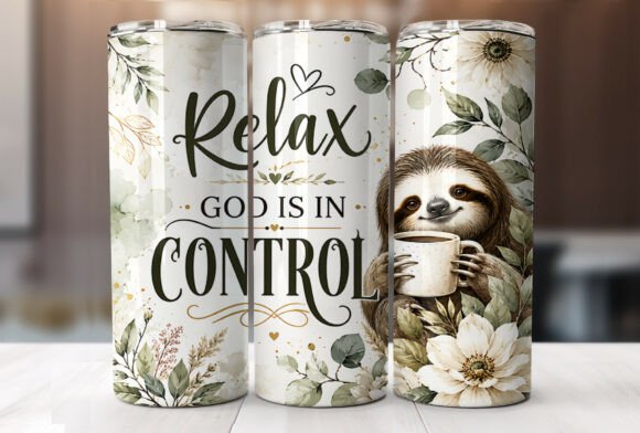 Download Christian Sloth Coffee 20oz Tumbler Wrap - 20oz tumbler wrap Collection