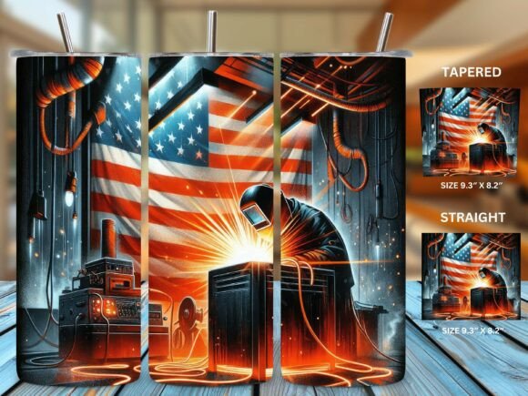 Download Patriotic American Flag Welding Tumbler - Welding Collection