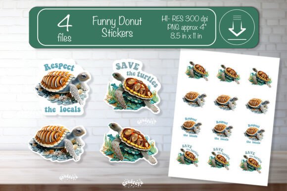 Download Turtle Stickers Printable PNG - Premium Resources
