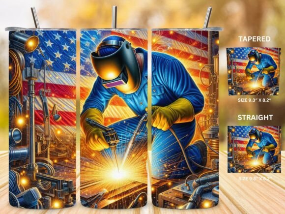 Download Patriotic American Flag Welding Tumbler - Welding Collection