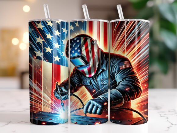 Download Patriotic American Flag Welding Tumbler - Welding Collection