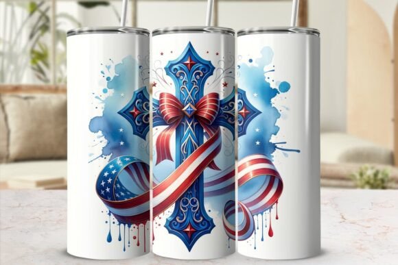 Download 20oz Tumbler Wrap, 4th July, Patriotic - 20oz tumbler wrap Collection