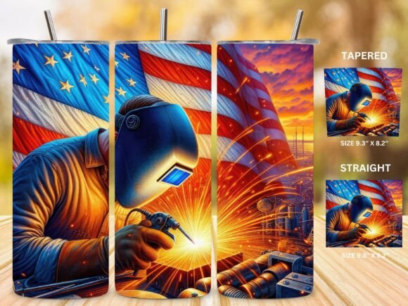 Download Patriotic American Flag Welding Tumbler - Welding Collection
