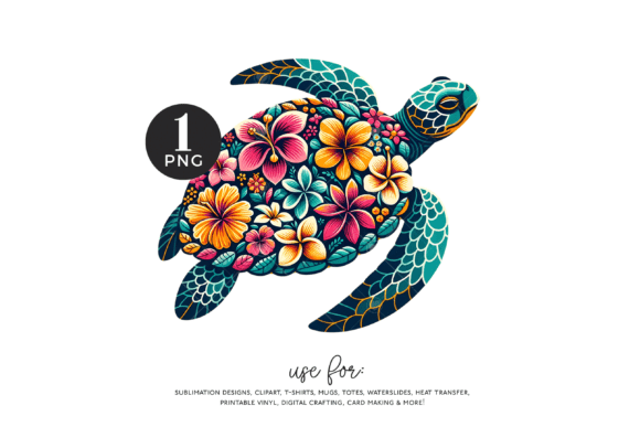 Download Floral Turtle PNG, Sea Turtle - Floral turtle png Collection