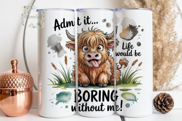 Download Funny Highland Cow 20oz Tumbler Wrap - 20oz tumbler wrap Collection