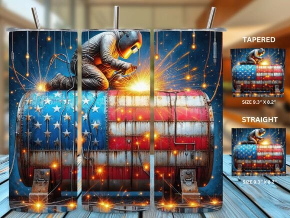 Download Patriotic American Flag Welding Tumbler - Welding Collection