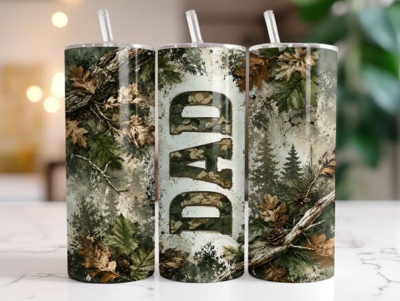 Download Camo Dad 20oz Tumbler Wrap Sublimation - 20oz tumbler wrap Collection